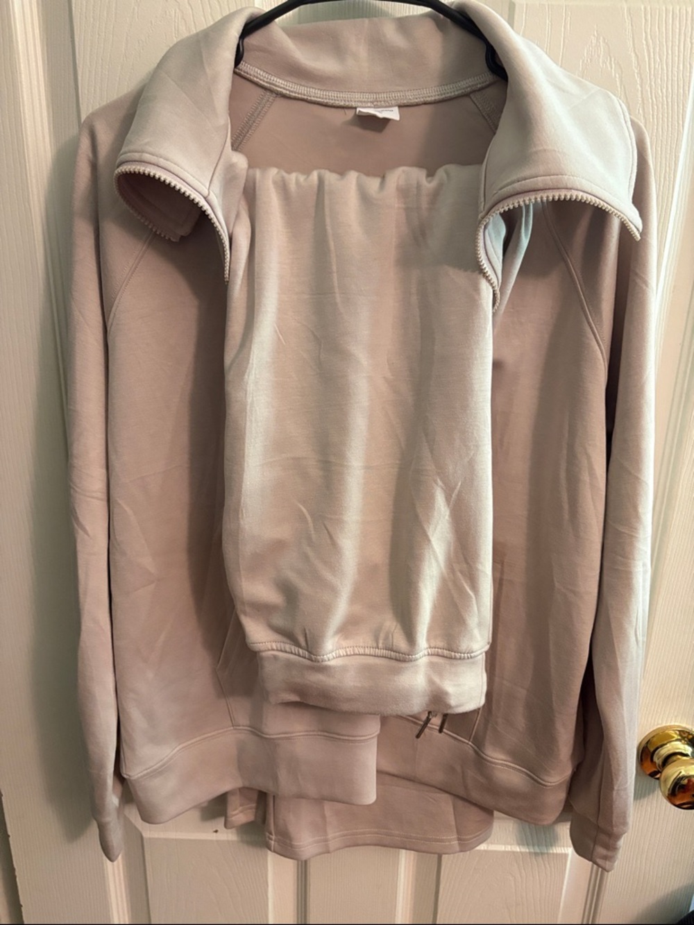 Light Beige Lounge Sweatshirt and pant set